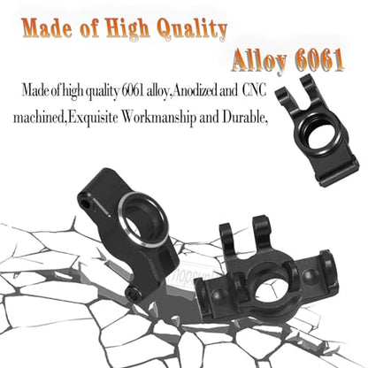 Upgrades Parts for 1/18 Granite Grom Mega 380 Brushed 4x4 Monster Truck RTR,Aluminum Front Steering Block Knuckles & C-Hubs Caster Blocks & Rear Hubs Hops Up,4PCS Black - color: Black(4pcs)