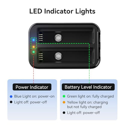 Dual Channel Battery Charger for Insta360 X4 Air, 10W Fast Charging Box LED Indicator Smart Batteries Storage Charging HUB for 360 X4 Air.