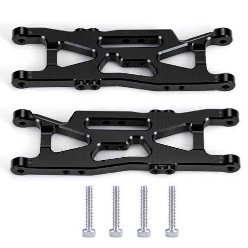 RC Car Aluminum Rear Lower Suspension Arms Multiple Hole Design Swing Arms Rear Lower A-Arms Set Compatible with Losi 1/18 Mini-T 2.0 2WD Stadium RC Truck Upgrades | Premium durable aluminum Performance Upgrade Simple Installation High precision CNC machi
