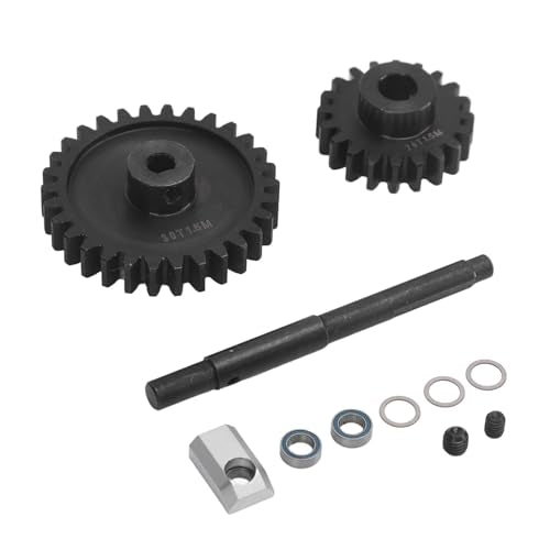 RC Car Gear Kit Set Harden Steel Gears for XRT 1/5 1.5M Crawler Car Large Transmission Gear Part 20T 30T Pinion Spur Gear Upgrade Parts with Bearings Washers Screws Accessories