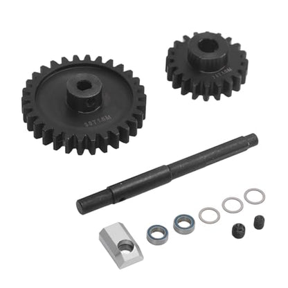 RC Car Gear Kit Set Harden Steel Gears for XRT 1/5 1.5M Crawler Car Large Transmission Gear Part 20T 30T Pinion Spur Gear Upgrade Parts with Bearings Washers Screws Accessories