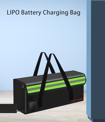 Lipo Battery Safe Bag Large Capatity Fireproof Bag for Ebike Lipo Battery Other Batteries Storage Charging Transport Home Office Travel Safe Storage Pouch - size: 490*150*180mm