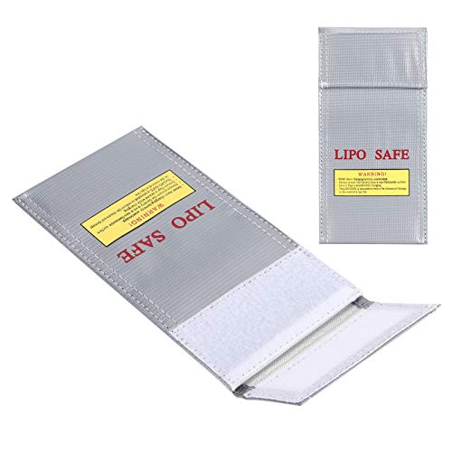 Lipo Battery Guard Bag - Fireproof Explosion Proof Portable Charging Bag With Loop Fastener for Flammable and Explosive Products