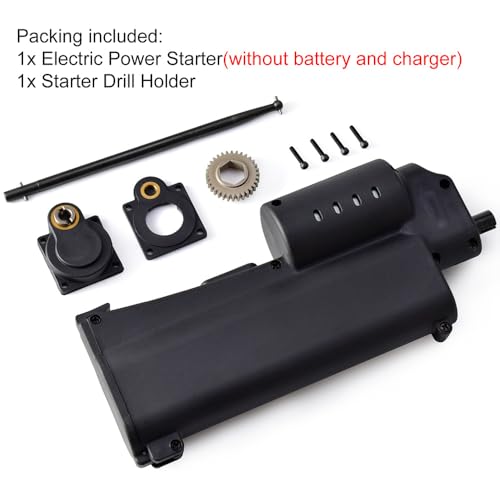 RC Electric Power Starter 70111A 11003 Handheld Start Drill Holder Plate Igniter Nitro Engine Tools Kit for 1/10 1/8 Buggy Truck Car HSP Accessories Vertex 16 18 21 Cxp Roto Without Battery