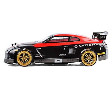 RC Buggy 70km/H High-Speed Drift Racing 2.4G 4WD Electric RC Vehicle RC Flat Running Drift Rally Racing Rubber Tire RC Truck Gift Replacement Tires,2 Batteries - color: Dark