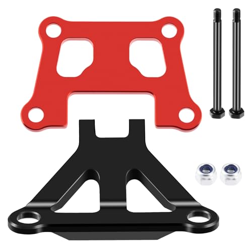 Aluminum Front Bulkhead Mount Strengthenfor Tra-xxas 1/16 Mini Maxx | 4WD RTR Brushless Monster Truck Upgrades Red Front Bumper Support Mount - color: Red