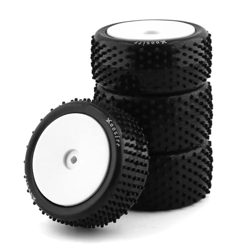 1/10 RC Off Road Front and Rear Tires and Wheels Rims 12mm Hex Racing Tyres For 1:10 Scale Buggy Car Tamiya TD4 TT-02B DF-02 Serpent Spyder SRX2 SRX4 XRAY XB2 Tekno EB410 yokomo yz4 4PCS