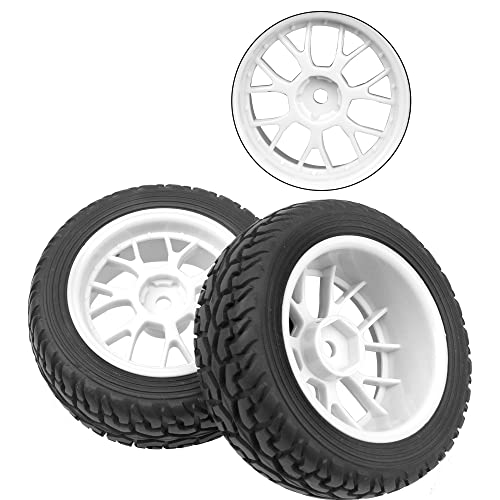 OD 75mm/2.95'' Rubber Tires & Plastic Wheel Rims 12mm Hex Compatible with Traxxas HSP Tamiya HPI Kyosho 1/10 On-Road Touring Racing Car,WLtoys 1/14 144001 RC Buggy (7-Spoke) - style: 7-Spoke