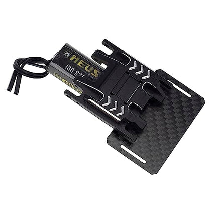 MEUS RACING TRX4M Transmission Motor Kit with Skid Plate and Battery Mount for TRX4M Defender Bronco K10 F150 1/18 RC Crawler Car Upgrades Toy Vehicles and Accessories (Black) - color: Black