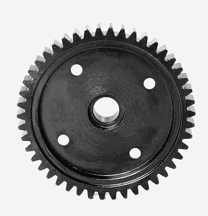 Hardened Steel 46T and 52T RC Main Spur Gear M1.0 Upgrade Parts for 1/8 Sledge Monster Truck (Black)