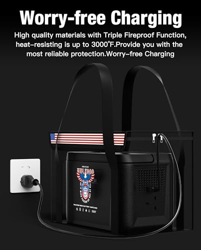 12V 100Ah LiFePO4 Lithium Battery Fireproof Safe Bag Large Capacity Explosion-Proof Battery Bag LiPO Safe Bag Waterproof Battery Storage Box(14 * 9.5 * 7.8inch), 2-Pack - size: 14 * 9.5 * 7.8 inch
