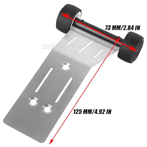 Wheelie Bar Set Upgrades Part for 1/16 Mini Maxx 4WD RTR Brushless Monster Truck (#107154-1),RC Aluminum Wheelie Bar Set Hop Up,Black - color: Black - (Wheelie Bar Set)
