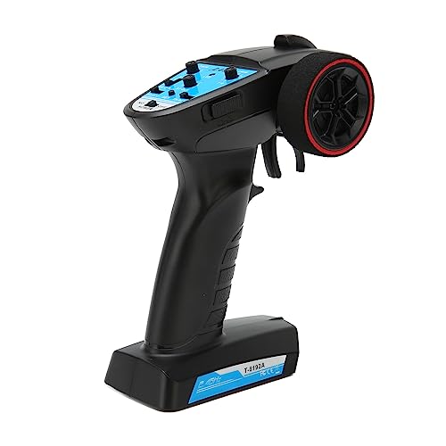 RC Transmitter and Receiver, 3 Channel 2.4GHz with 100+ Meters Range Throttle Speed Limit Braking Protection, RC Controller and Receiver Kit with 2.4GHz for Car Boat
