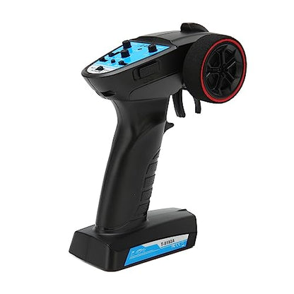 RC Transmitter and Receiver, 3 Channel 2.4GHz with 100+ Meters Range Throttle Speed Limit Braking Protection, RC Controller and Receiver Kit with 2.4GHz for Car Boat