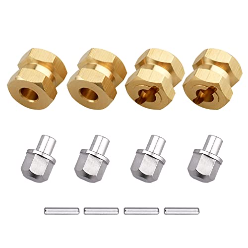 Brass 12mm Wheel Spacer Wheel Hubs Extension Drive Adapter for Axial SCX10 & SCX10 II 1/10 RC Crawler (12mm) - size: 12mm