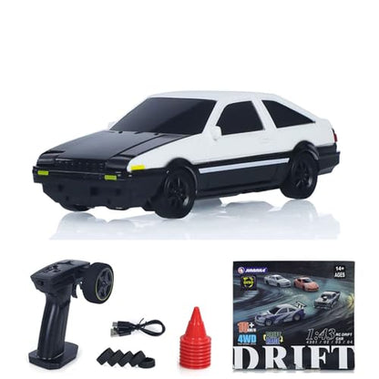 TOUCAN RC HOBBY 1/43 High Speed 2.4G Radio Controlled Racing Car AE8 6 Gyroscope RC Drift Vehicle 4WD RTR Mini Car Toy Radio Battery,US in Stock - color: 4306gyro