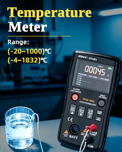 ZT-XR1 2 in 1 Battery Tester Multimeter, 0~±100V 4-Wire Internal Resistance Test, Auto Range 25000 Counts Multimeter Automotive Battery, Household Battery Test, Electronic Equipment Repair