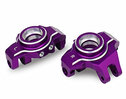Treal Aluminum 7075 Front Steering Knuckles for Axial RBX10 Ryft - color: Purple