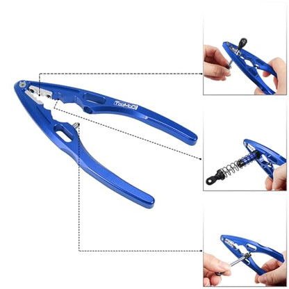 Oil Shock Absorbers Upgrade Compatible with 1/10 RC Cars | Fits Arrma / Axial / Losi / Tamiya - Oil Damper Upgrade - Blue - color: Blue