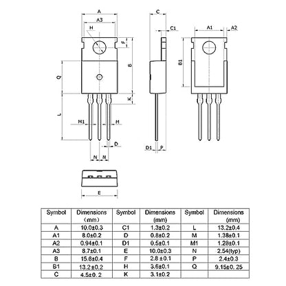 IRLZ24N IRLZ24 MOSFET Transistors 55V 18A IRLZ24NPBF N-Channel Mosfets Transistor 55 Volt 18 Amp TO-220 (Pack of 10pcs) - style: RLZ24N