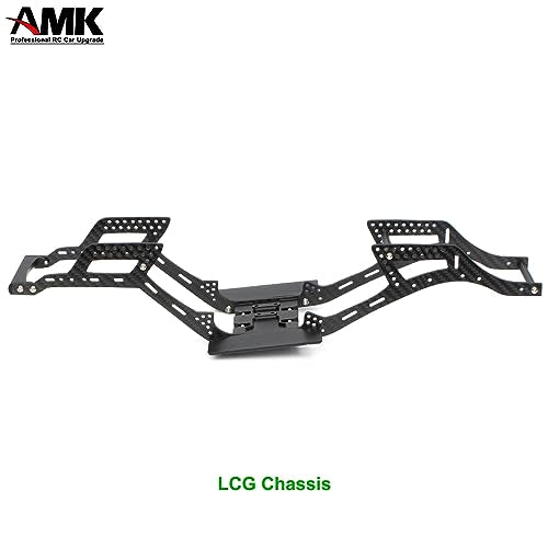 AMK Thickened 3.5mm Carbon Fiber SCX10 Chaissis Frame Rails DIY 313mm Wheelbass 1/10 RC Crawler Body LCG Builder Kit Axial SCX10 I II Upgrades(Frame Rails) - color: Frame Rails