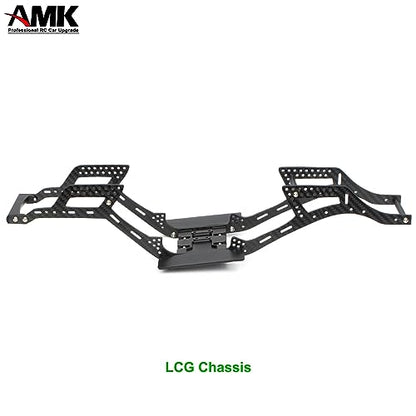 AMK Thickened 3.5mm Carbon Fiber SCX10 Chaissis Frame Rails DIY 313mm Wheelbass 1/10 RC Crawler Body LCG Builder Kit Axial SCX10 I II Upgrades(Frame Rails) - color: Frame Rails