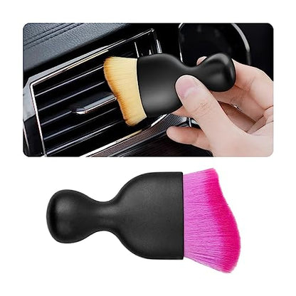 Blilo Car Interior Detailing Brush, Auto Soft Hair Cleaning Brushes, Scratch Free Curved Dirt Dust Collectors, Removal Tool for Vehicle Dashboard Air Conditioner Vents Leather (Deep Purple/1PCS) | soft synthetic bristles, curved profile, wet or dry use, f