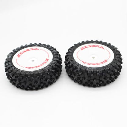 Rubber Front Tire Wheel Tyre Replacement RC Parts for WLtoys 124008 1/12 4WD RC Car - color: Front Tire