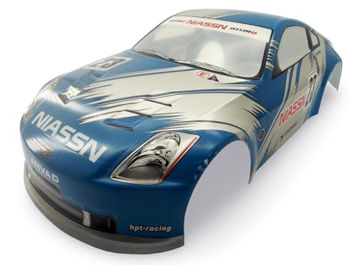 Painted PVC Body Shell for 1/10 On Road Racing Drift Car, Pre Cut, 1:10 Scale, 190mm, Nissan 350Z Style - color: Blue