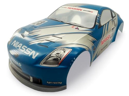Painted PVC Body Shell for 1/10 On Road Racing Drift Car, Pre Cut, 1:10 Scale, 190mm, Nissan 350Z Style - color: Blue