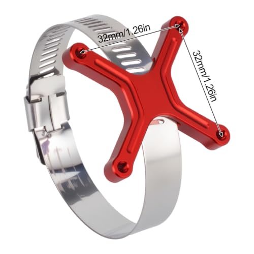 Aluminum 40x40mm RC Cooling Fan Adjustable Mount Bracket, Compatible with 35/43/48/49mm Motors, for 1/5 1/7 1/10 RC Car Truck Buggy Heat Sink Radiator Upgrade Parts (48 49 Red) - color: 48 49 Red