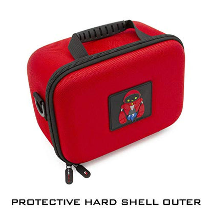 CASEMATIX Hard Shell Travel Case Compatible with Nintendo Switch Mario Kart Live Home Circuit Kart - Carrying Case with Shoulder Strap and Padded Divider, Red