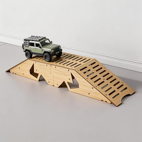 RC Crawler Seesaw Bridge, Course Obstacle for 1/18 and 1/24 Mini Crawlers (Bridge Ramp) - size: Bridge Ramp