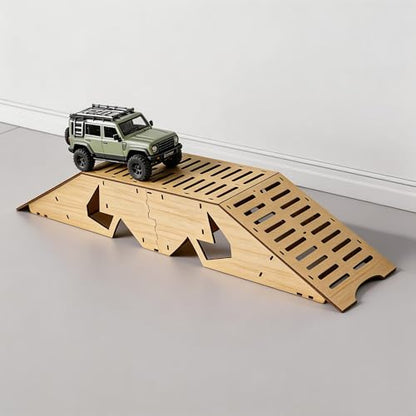 RC Crawler Seesaw Bridge, Course Obstacle for 1/18 and 1/24 Mini Crawlers (Bridge Ramp) - size: Bridge Ramp