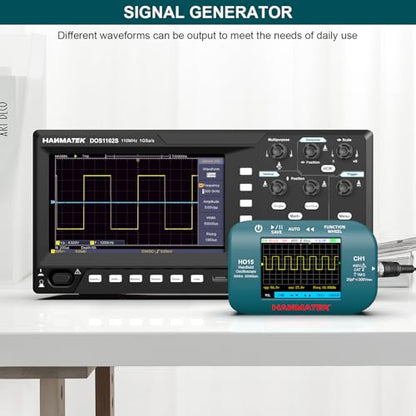 HANMATEK HO15 Handheld Digital Oscilloscope - 50MHz Bandwidth, 200MSa/s High-Precision Sampling, 2.8" TFT Display, USB Rechargeable, Signal Generator,Portable for Fieldwork - style: Professional 50 Mhz