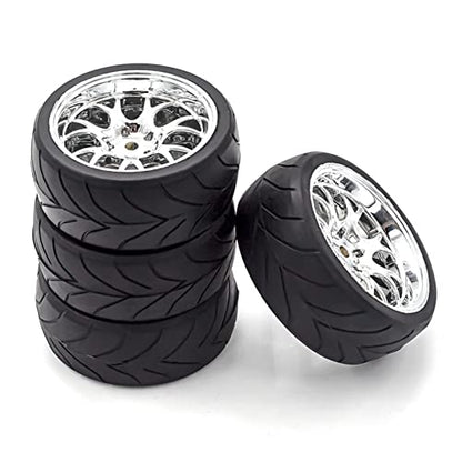 HUIOP RC Drift Tires - 4pcs Replacements for 1/10 HSP94123, 94122, D5 Yokomo RC Drift Car