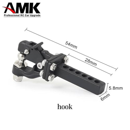 AMK 1/10 Scale RC Trailer Hitch Tow Hook, RC Trailer Hitch Receiver for RC Crawler Redcat GEN 8 Scout II CC01 TF2 TRX4 Axial SCX10 90046 (Linkage Assembly) - color: Linkage Assembly
