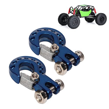 RC Winch Trailer Hook Set 2Pcs, Aluminum Alloy | Simulation Tow Hook | 1/10 Crawler Truck | SCX10 D90 Compatible| 18.5x11.5mm/0.7x0.5in(Blue) - color: Blue
