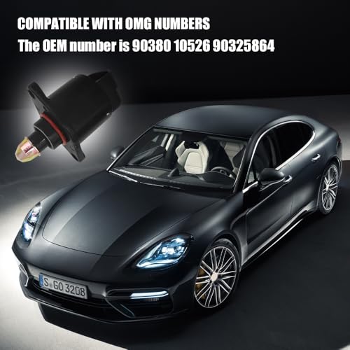 Car Idle Speed Control Valve, Automotive Fuel Injection Idle Air Control Valve for Stable Engine Operation Compatible with King Kong Idle Motor, Auto Replacement Parts #90380 10526 90325864