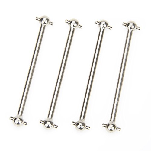 Dogbone Universal Drive Joint Cup Shaft 61mm Steel Silver for RC Hobby Model Car HPI HSP,COJOYS,4PCS (Silver)