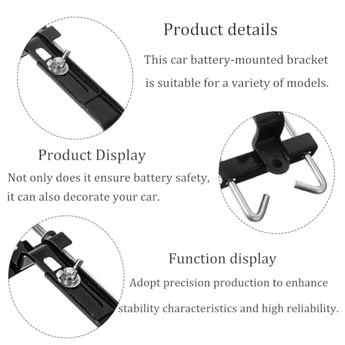 Battery Hold Down Tray Kit Metal Adjustable Battery Tray Holder with Bracket Clamp for Cars Boats Marine - size: 9.05-inch Bolt with 13.38-inch Battery Tray