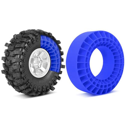 OGRC Silicone Rubber Tire Inserts Foam Fit 1.9 Wheel Tires 1/10 Crawler Accessories (Blue) - color: Blue