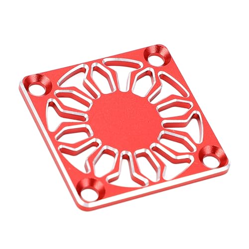 VGEBY RC Cooling Fan Cover, Universal Aluminum Alloy Protective Heatsink Cover 30x30mm Red for RC Cars, Drones, ESC Motors, Hobbyists
