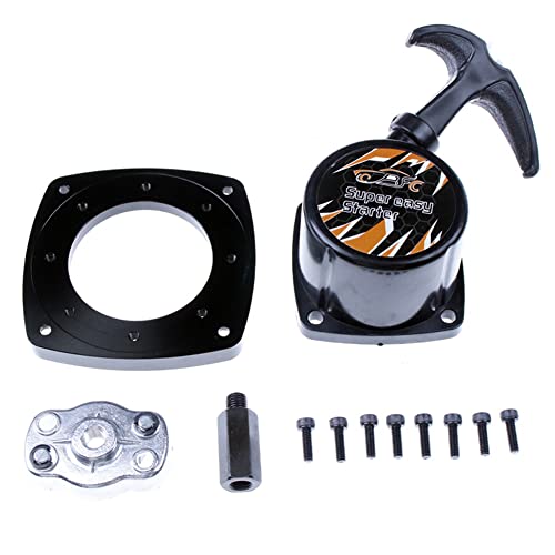Super Easy Pull Starter for Zenoah Chongyang 23CC 26CC 29CC Rovan 23-30.5CC Engine (Black) - color: Black