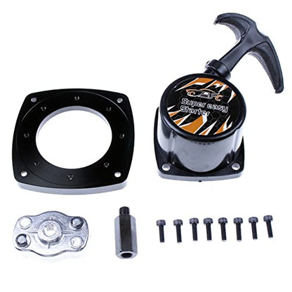 Super Easy Pull Starter for Zenoah Chongyang 23CC 26CC 29CC Rovan 23-30.5CC Engine (Black) - color: Black