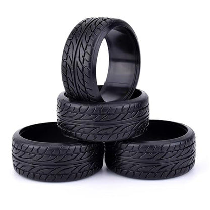 for Tamiya for HPI for Redcat for Racing for HSP for 1/10 On-Road for Racing 4Pcs Flat Medium Grain Drift Tires 26mm Plastic Hard Tyres RC Vehicle Wheels Tires