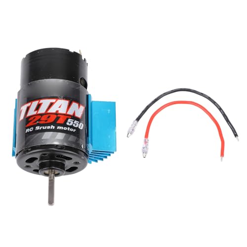 Alomejor 550 RC Car Motor, Brushed Motor with Cooling Fan and Heat Sink for Axial SCX10 HPI JL 90046 Slash 1:10 RC Crawler (29T) - size: 29T
