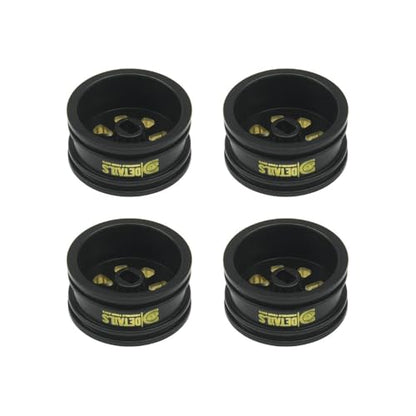 Brass 0.7" Wheel and Brass/Offset and 0.7‘’ Wheel Tire with Foam for SCX30 Cars Upgrade Parts 4pcs/Set (Brass 0.7" Wheel) - color: Brass 0.7" Wheel