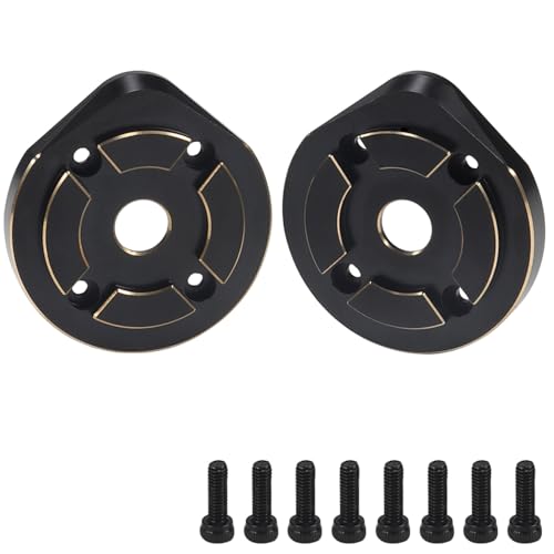 96g Brass Front Axle CVD Weight Cover Upgrade for 1/10 SCX10 III | upgrade parts for SCX10 III Capra, fits AR45P UTB10 Vanquish F9 CP44 1.9, increases chassis traction for crawling - size: Portal Cover C