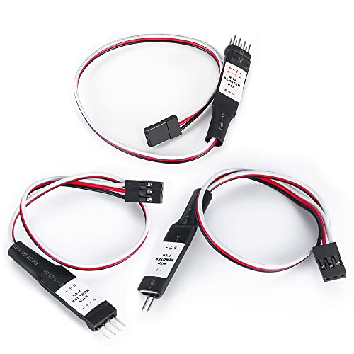 1/24 RC Car Light Control Receiver CH1 Single Channel Electronic Switch System On/Off for 1:24th Axial SCX24 RC Crawler Car Upgrade Parts - size: Single Channel